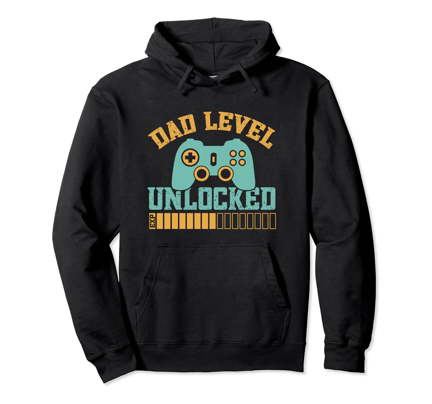 Fathers Day Gamer Dad Dad Level Unlocked Hoodie - Unique Graphic Unisex - T-Shirt, Sweatshirt, Hoodie
