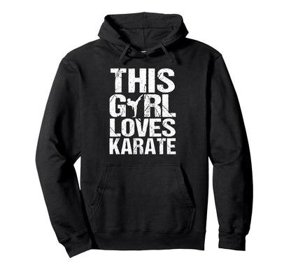 This Loves Karate Game Day Female Hoodie - Fun Novelty Design Unisex - T-Shirt, Sweatshirt, Hoodie