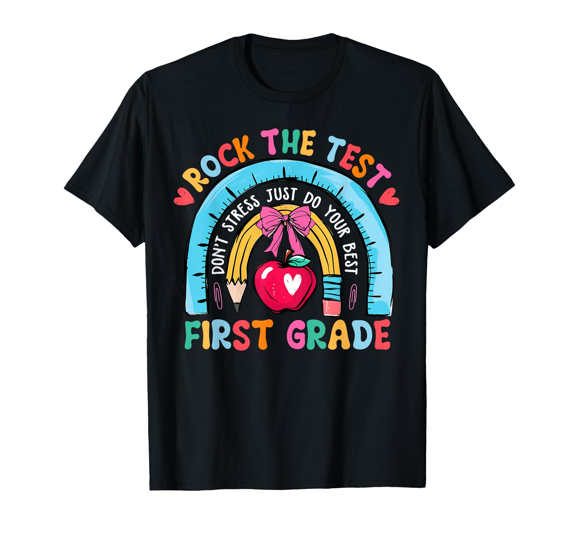 1St Grade Teacher Rock Test Day First T-Shirt - Unique Graphic Men Women - T-Shirt, Sweatshirt, Hoodie