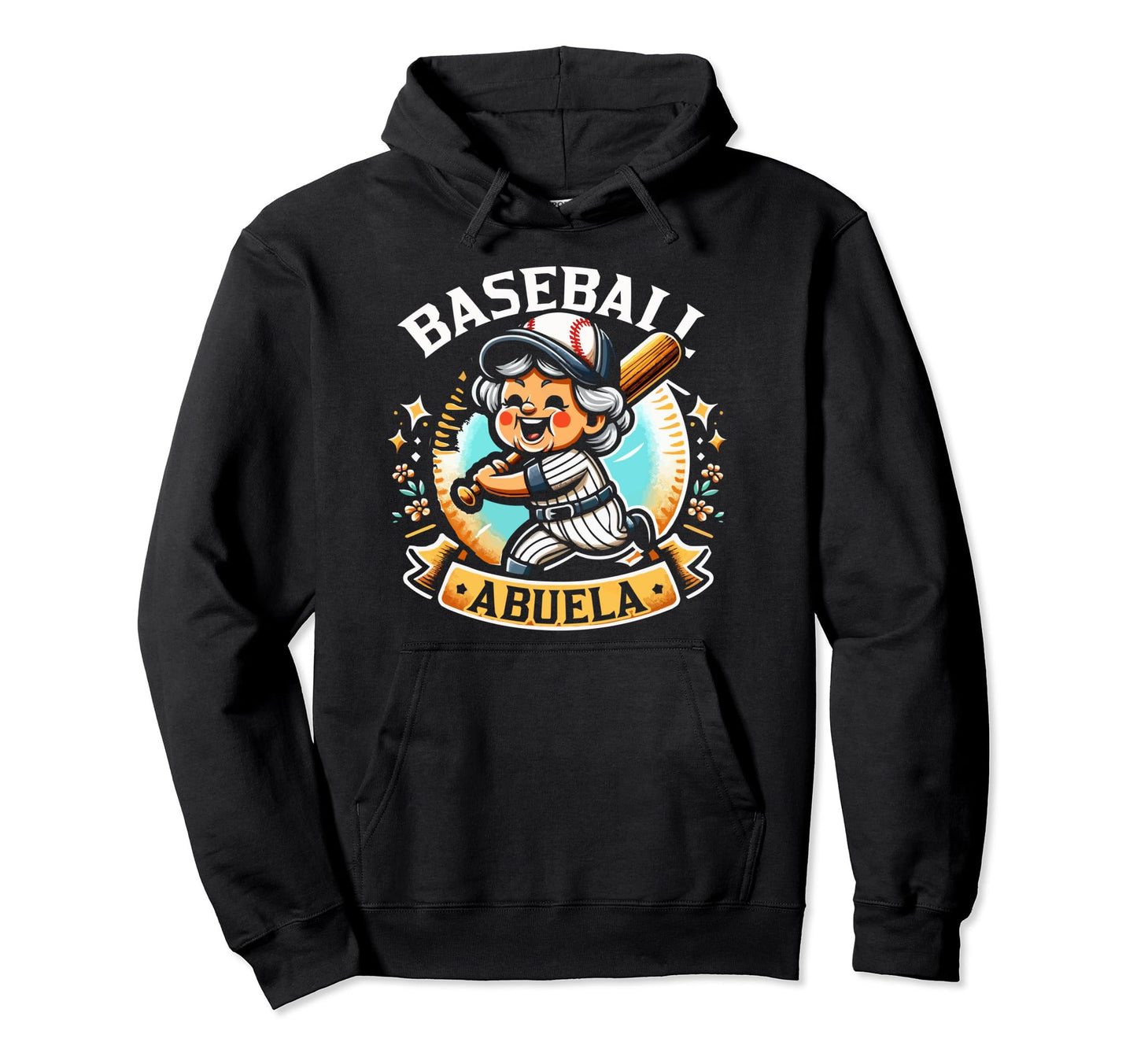 Baseball Grandma Grandmother Hoodie - Casual Everyday Wear for Adults - T-Shirt, Sweatshirt, Hoodie