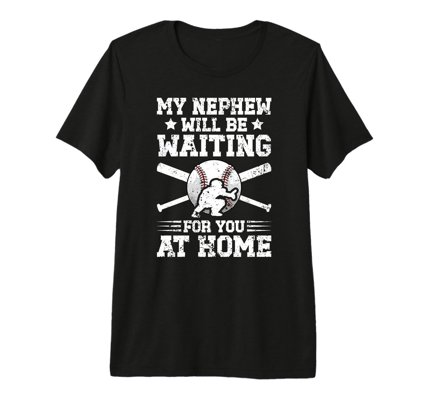 Mens My Nephew Baseball Catcher Uncle T-Shirt - Unique Graphic Unisex - T-Shirt, Sweatshirt, Hoodie