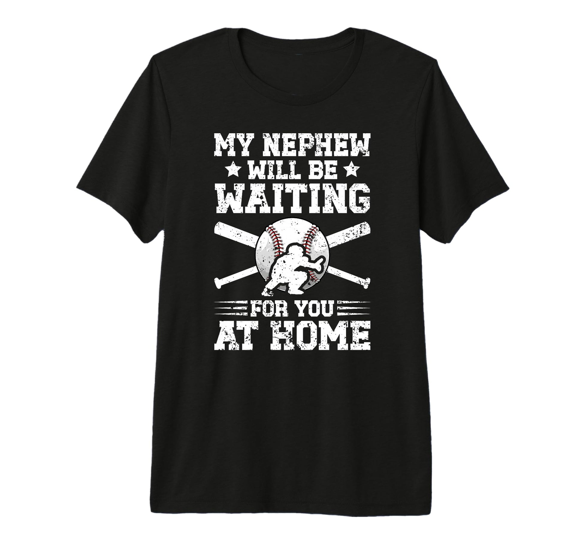 Mens My Nephew Baseball Catcher Uncle T-Shirt - Unique Graphic Unisex - T-Shirt, Sweatshirt, Hoodie