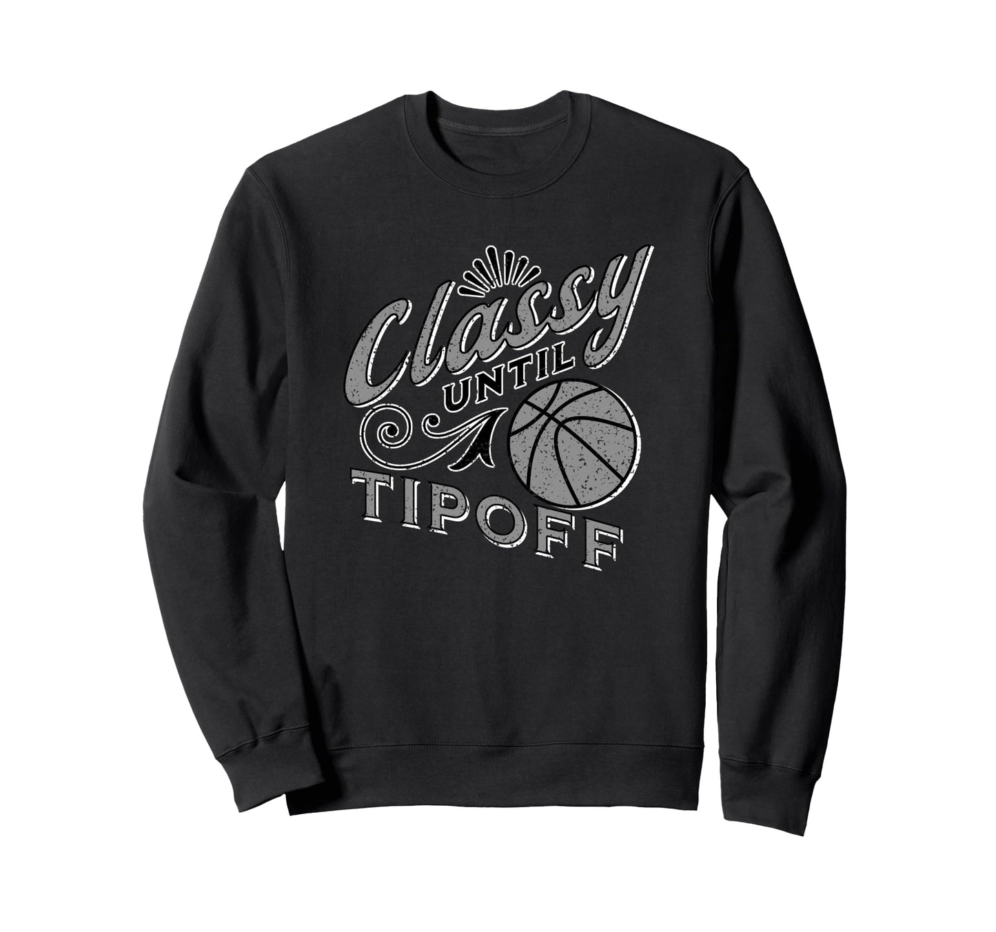 Distressed Basketball Mom Basketball Sweatshirt - Minimalist Print Unisex - T-Shirt, Sweatshirt, Hoodie