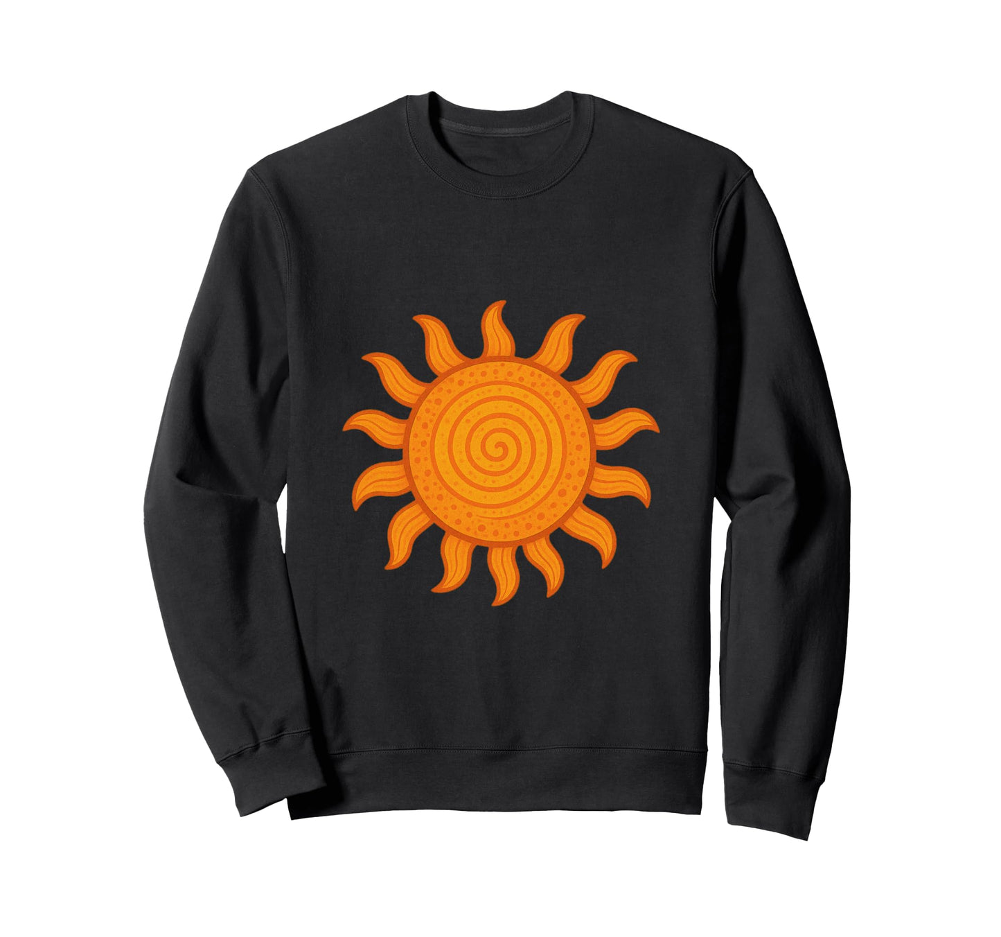 Spiral Sun Symbol Boho Sweatshirt - Casual Everyday Wear Unisex - T-Shirt, Sweatshirt, Hoodie