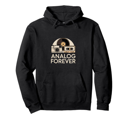 Analog Forever Camera Cassette Hoodie - Custom Art Print Unisex - T-Shirt, Sweatshirt, Hoodie