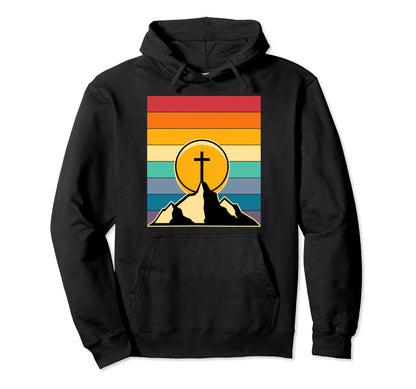 Christian Mountain Rainbow Hoodie - Fun Novelty Design Unisex - T-Shirt, Sweatshirt, Hoodie