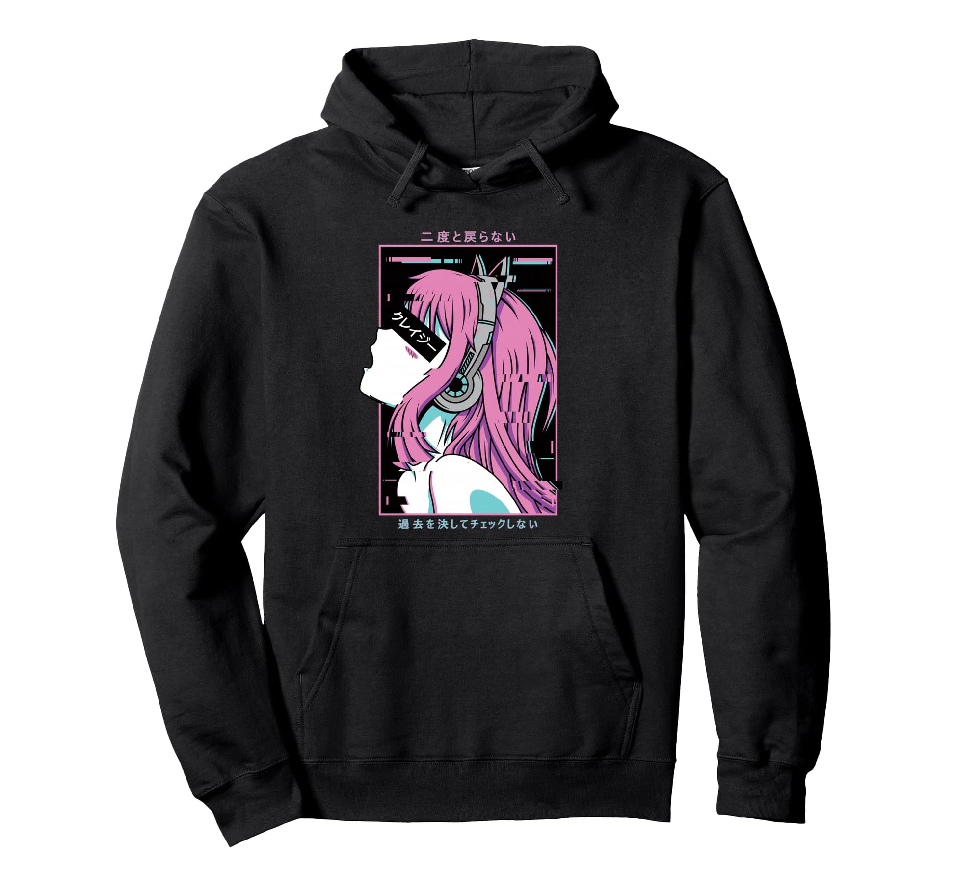 Aesthetic Vaporwave Crazy Waifu Anime Hoodie - Custom Art Print Men Women - T-Shirt, Sweatshirt, Hoodie