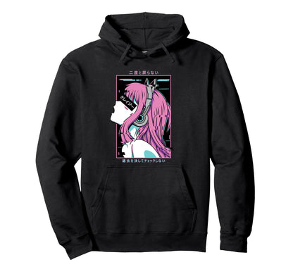 Aesthetic Vaporwave Crazy Waifu Anime Hoodie - Custom Art Print Men Women - T-Shirt, Sweatshirt, Hoodie