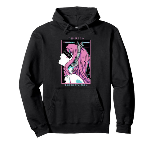 Aesthetic Vaporwave Crazy Waifu Anime Hoodie - Custom Art Print Men Women - T-Shirt, Sweatshirt, Hoodie