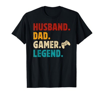 Husband Dad Gamer Dad Gaming Dad Video T-Shirt - Novelty Apparel Men Women - T-Shirt, Sweatshirt, Hoodie