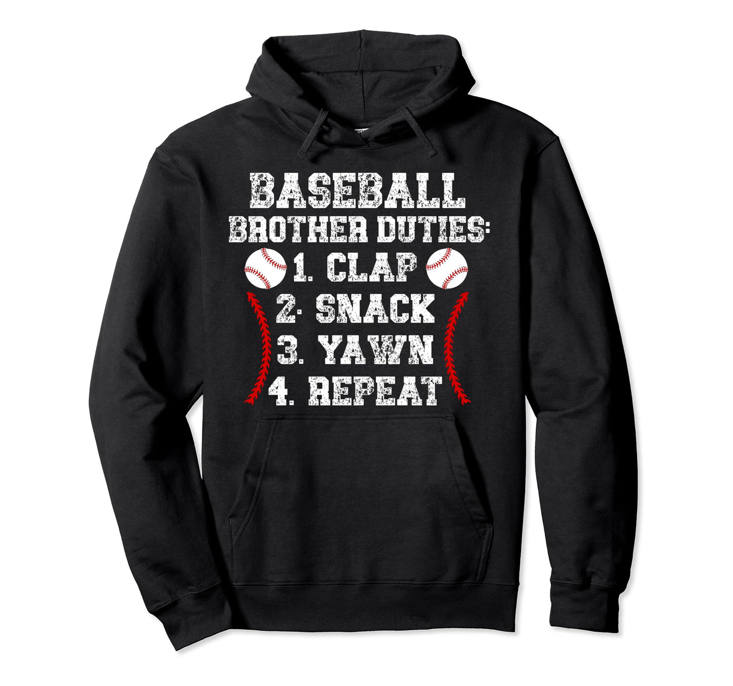 Baseball Brother Duties Brother Baseball Hoodie - Unique Graphic Men Women - T-Shirt, Sweatshirt, Hoodie