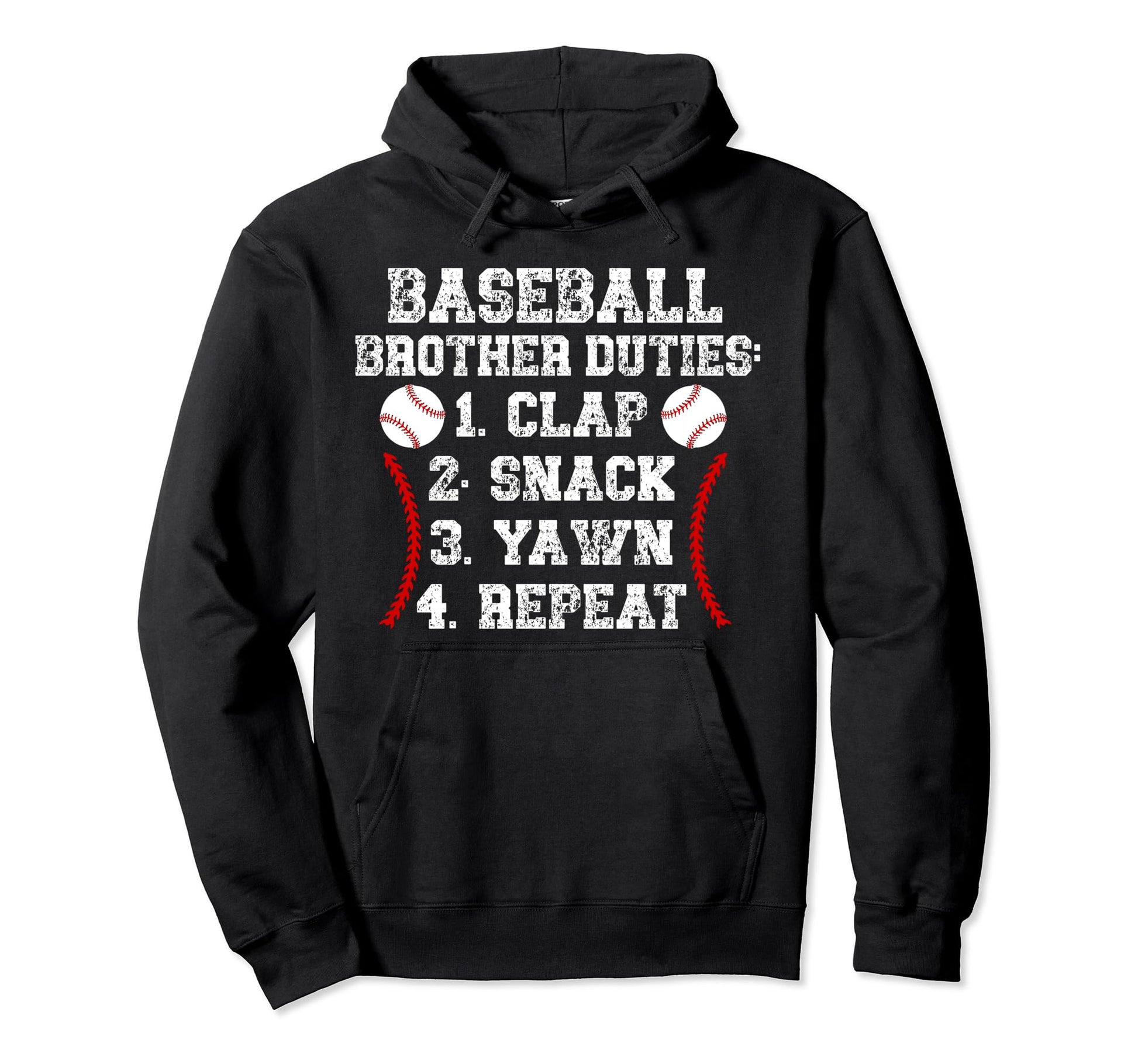 Baseball Brother Duties Brother Baseball Hoodie - Unique Graphic Men Women - T-Shirt, Sweatshirt, Hoodie