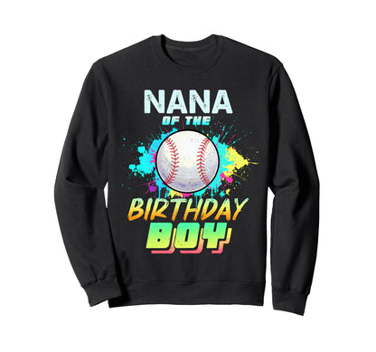 Nana Birthday Baseball Matching Sweatshirt - Custom Art Print Men Women - T-Shirt, Sweatshirt, Hoodie