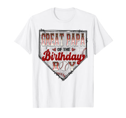 Great Papa Birthday Baseball Player T-Shirt - Aesthetic Graphic Unisex - T-Shirt, Sweatshirt, Hoodie
