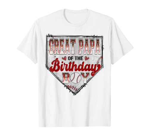 Great Papa Birthday Baseball Player T-Shirt - Aesthetic Graphic Unisex - T-Shirt, Sweatshirt, Hoodie