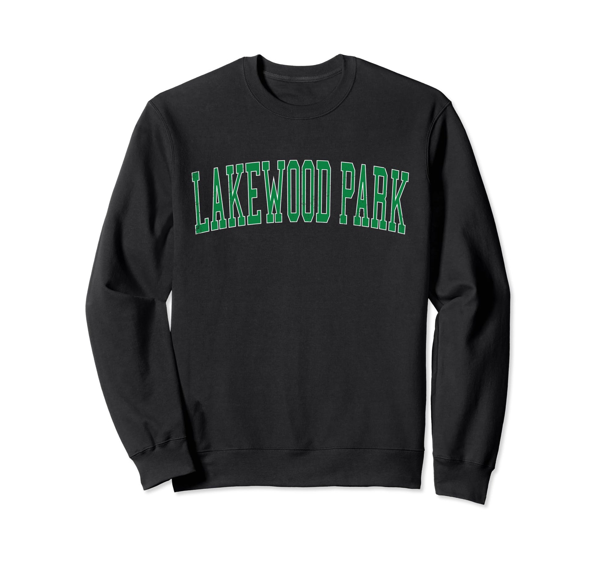 Lakewood Park Fl Distressed Green Sweatshirt - Streetwear Style Men Women - T-Shirt, Sweatshirt, Hoodie