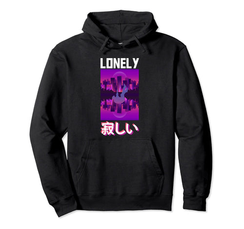 Lonely Aesthetic Vaporwave Hoodie - Minimalist Print for Adults - T-Shirt, Sweatshirt, Hoodie