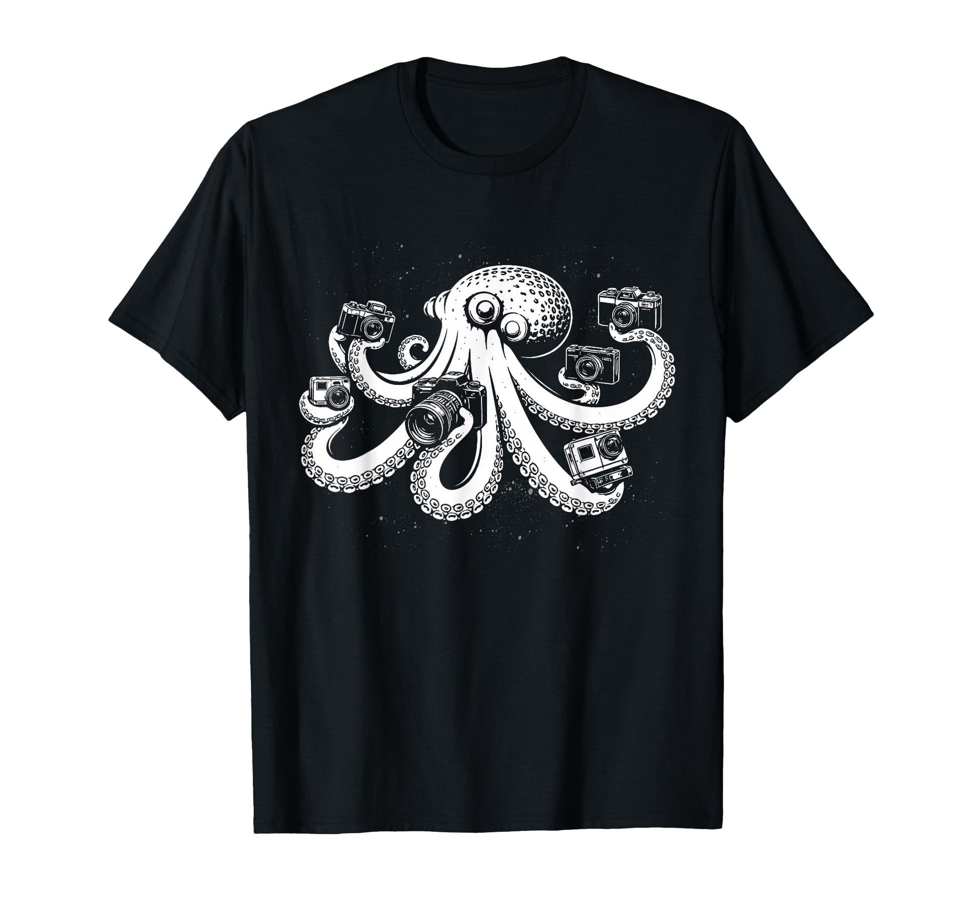 Photographer Octopus Camera Art T-Shirt - Unique Graphic for Adults - T-Shirt, Sweatshirt, Hoodie