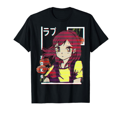Anime Rgb Glitch Japanese Aesthetic T-Shirt - Unique Graphic for Adults - T-Shirt, Sweatshirt, Hoodie