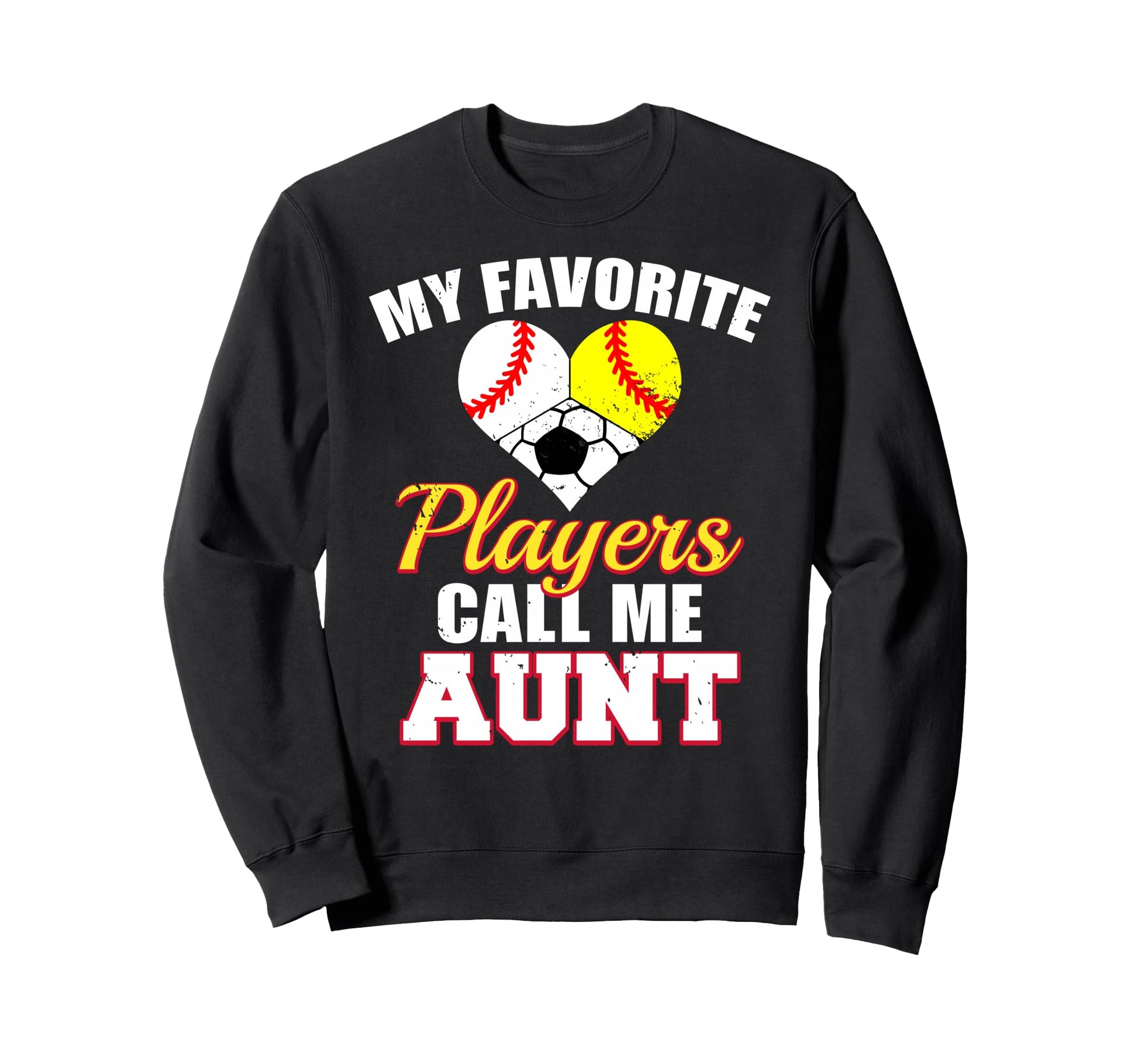 My Favorite Baseball Softball Soccer Sweatshirt - Graphic Print for Adults - T-Shirt, Sweatshirt, Hoodie