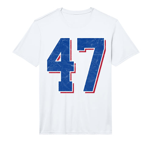 Number 47 Numbered Uniform Sports Team T-Shirt - Minimalist Print Unisex - T-Shirt, Sweatshirt, Hoodie