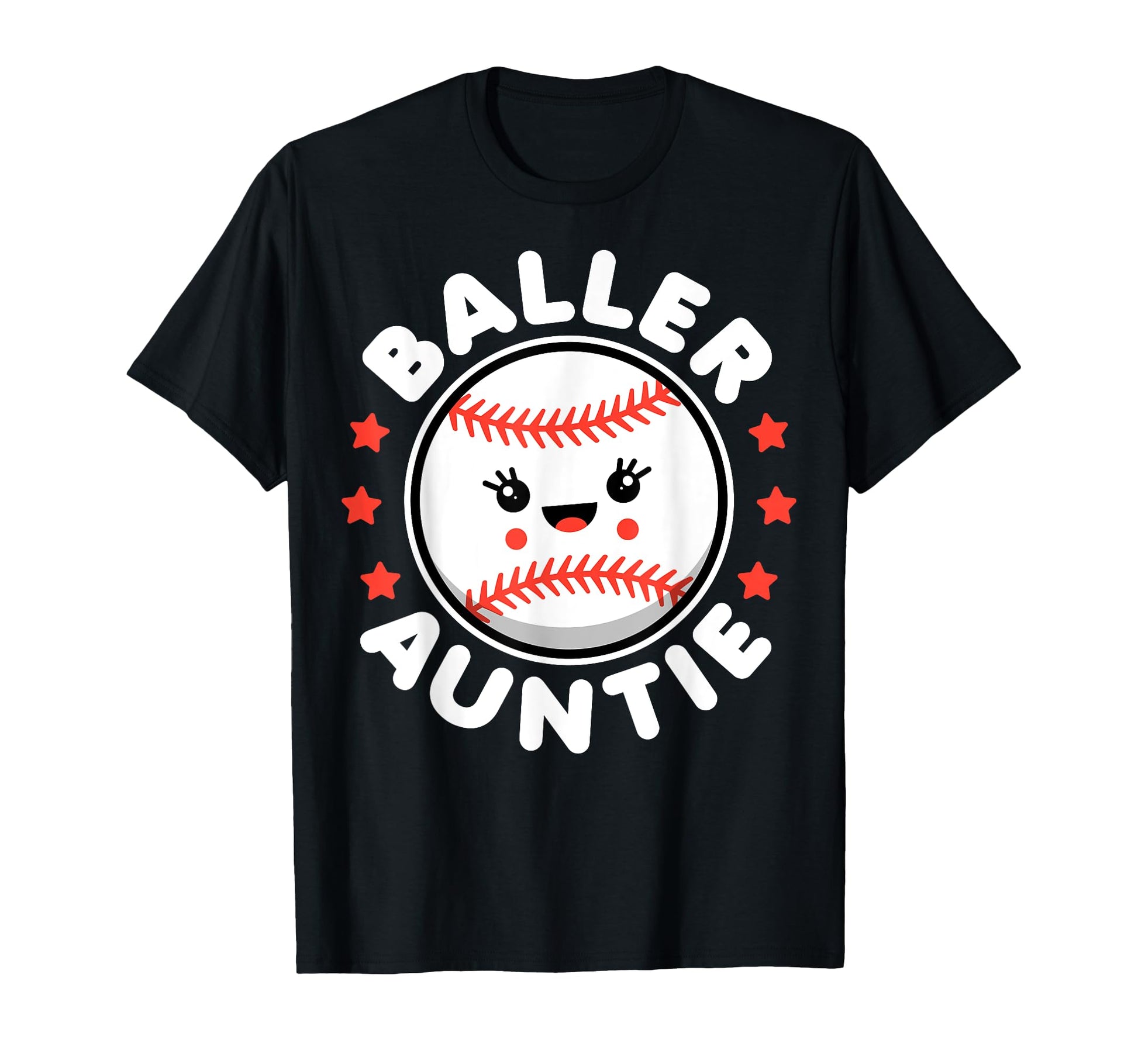 Baseball Lover Aunt Kawaii Baseball T-Shirt - Unique Graphic Men Women - T-Shirt, Sweatshirt, Hoodie