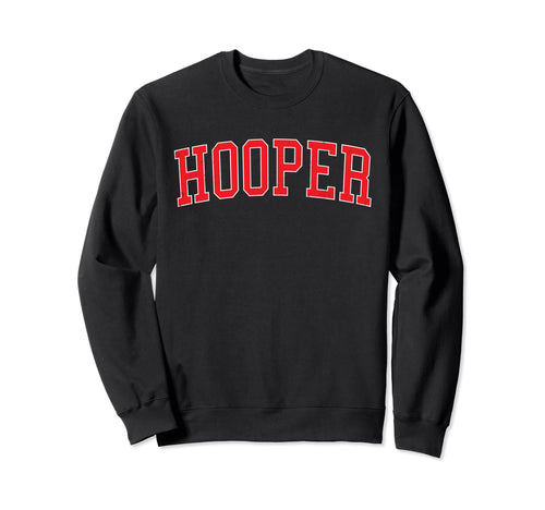 Hooper Ut Distressed Red Varsity Sweatshirt - Fun Novelty Design Men Women - T-Shirt, Sweatshirt, Hoodie