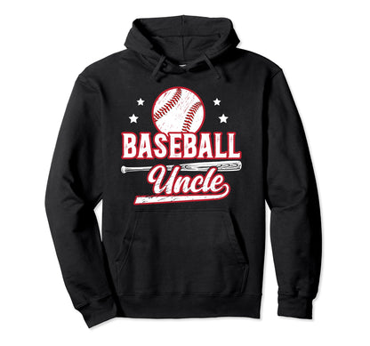 Proud Baseball Uncle Baseball Player Hoodie - Aesthetic Graphic Unisex - T-Shirt, Sweatshirt, Hoodie