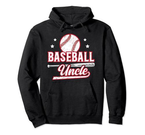 Proud Baseball Uncle Baseball Player Hoodie - Aesthetic Graphic Unisex - T-Shirt, Sweatshirt, Hoodie
