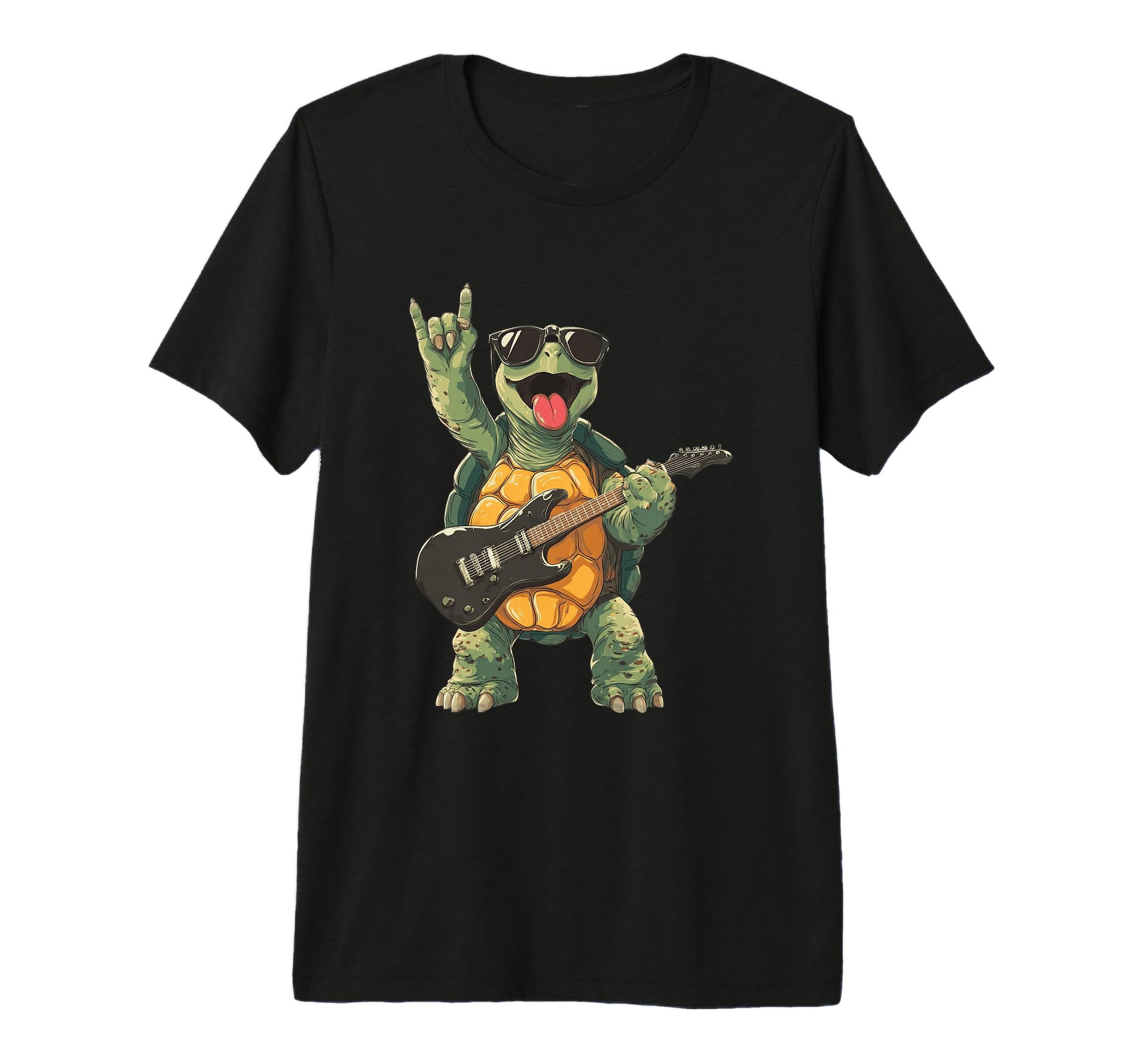 Rock Turtle Funny Animal Music T-Shirt - Casual Everyday Wear for Adults - T-Shirt, Sweatshirt, Hoodie