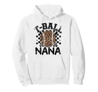 T Ball Teeball Nana Leopard Cheetah Hoodie - Novelty Apparel for Adults - T-Shirt, Sweatshirt, Hoodie