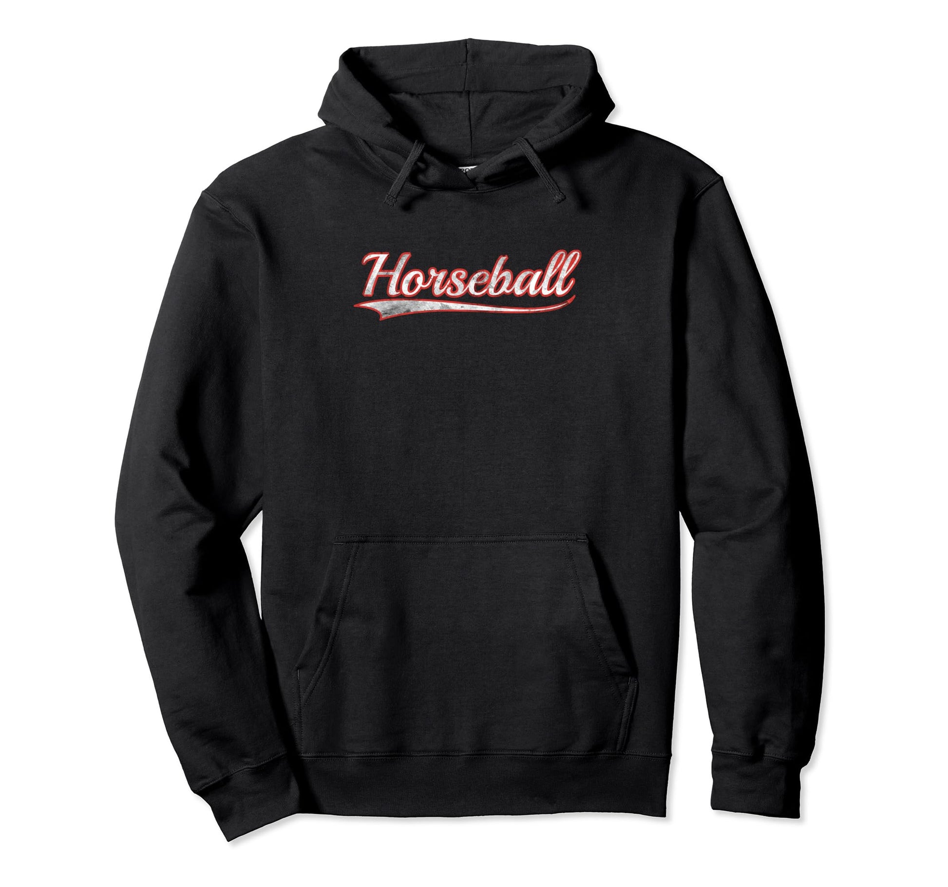 Horseball Varsity Distressed Throwback Hoodie - Casual Everyday Wear Unisex - T-Shirt, Sweatshirt, Hoodie