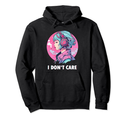 Aesthetic Vaporwave Sad Face Japanese Anime Hoodie - Unique Graphic Unisex - T-Shirt, Sweatshirt, Hoodie