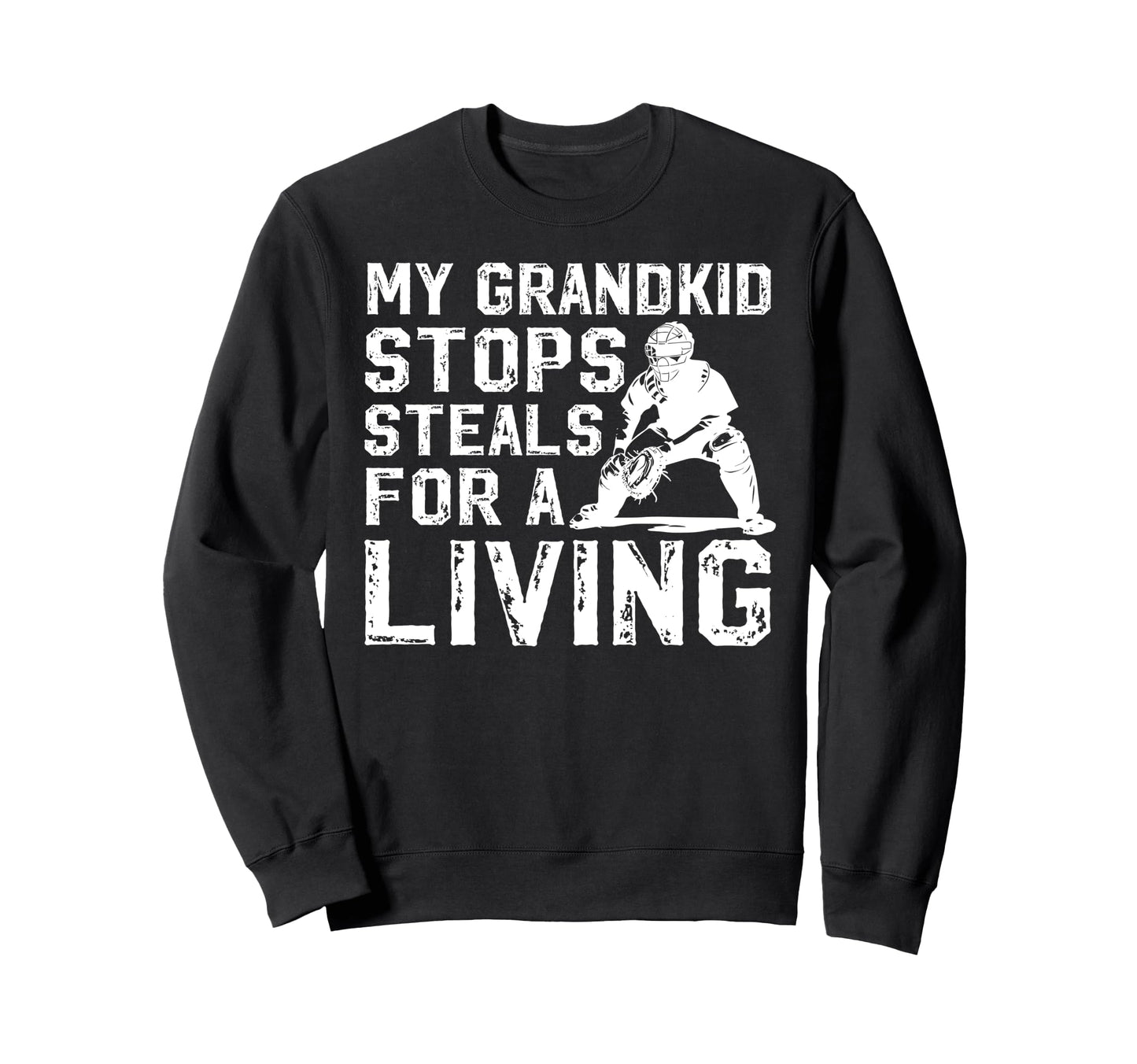 Proud Baseball Catcher Grandpa Sweatshirt - Streetwear Style for Adults - T-Shirt, Sweatshirt, Hoodie