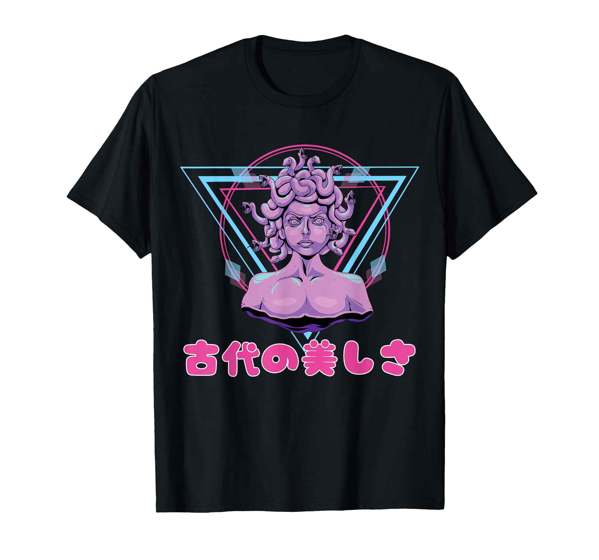 Vaporwave Medusa Statue Aesthetic T-Shirt - Trendy Graphic for Adults - T-Shirt, Sweatshirt, Hoodie