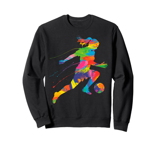 Colorful Funny Soccer Player Fan Dad Sweatshirt - Unique Graphic Unisex - T-Shirt, Sweatshirt, Hoodie