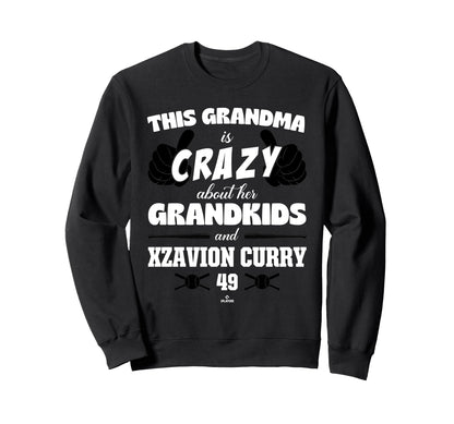 Grandma Crazy Xzavion Curry Miami Sweatshirt - Novelty Apparel for Adults - T-Shirt, Sweatshirt, Hoodie