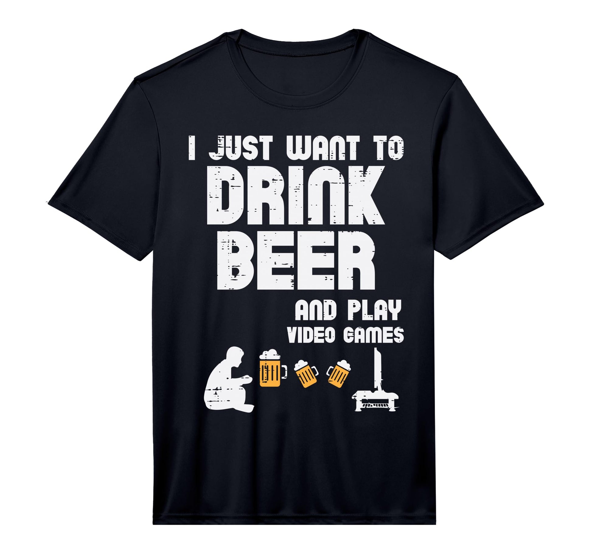 Mens Just Want To Play Video Games T-Shirt - Novelty Apparel for Adults - T-Shirt, Sweatshirt, Hoodie