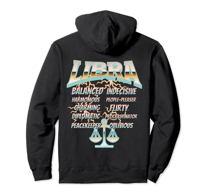 90S Rock Libra Zodiac Birthday Traits Hoodie - Streetwear Style for Adults - T-Shirt, Sweatshirt, Hoodie