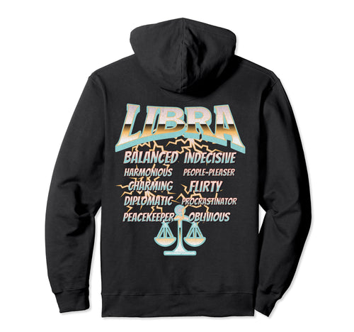 90S Rock Libra Zodiac Birthday Traits Hoodie - Streetwear Style for Adults - T-Shirt, Sweatshirt, Hoodie