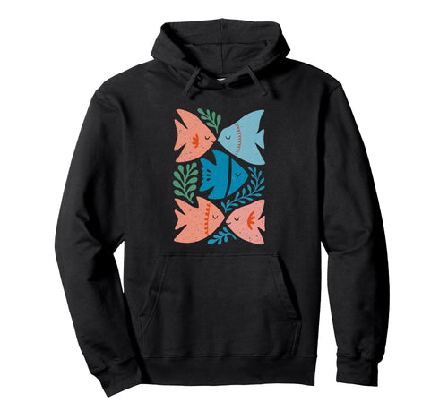Fisher Aesthetic Fish Coral Boho Hoodie - Streetwear Style for Adults - T-Shirt, Sweatshirt, Hoodie