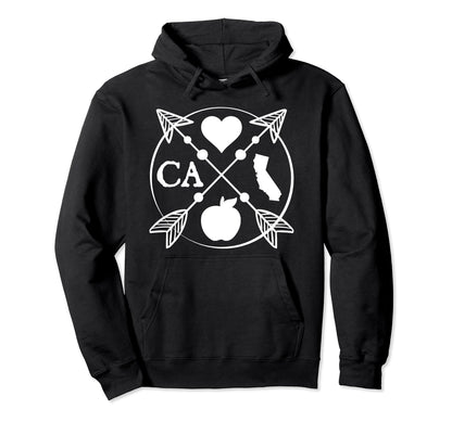 California Arrow Home State Teacher Hoodie - Novelty Apparel for Adults - T-Shirt, Sweatshirt, Hoodie