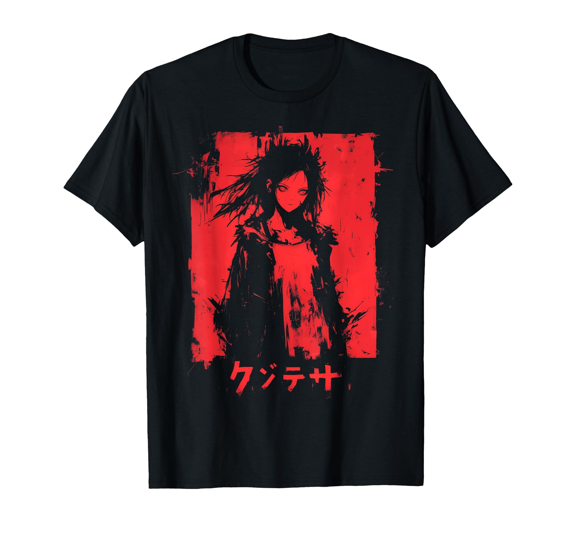 Goth Grunge Demon Anime Waifu Horror Alt T-Shirt - Minimalist Print Unisex - T-Shirt, Sweatshirt, Hoodie