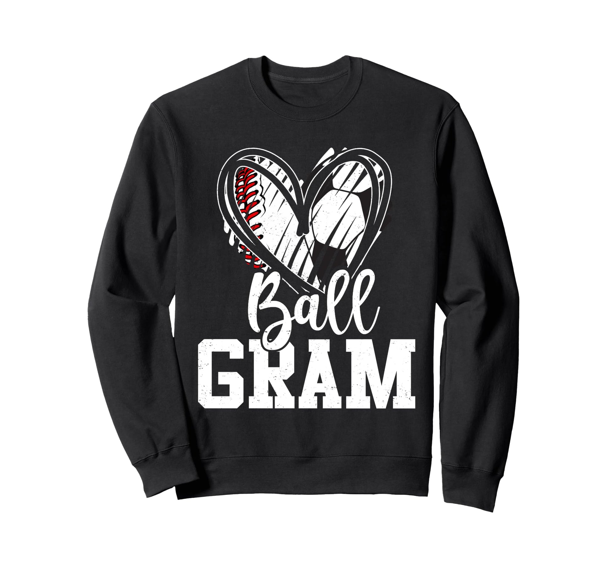 Ball Grandma Heart Baseball Sweatshirt - Streetwear Style for Adults - T-Shirt, Sweatshirt, Hoodie