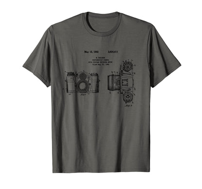Camera Blueprint Patent Photography T-Shirt - Novelty Apparel Unisex - T-Shirt, Sweatshirt, Hoodie