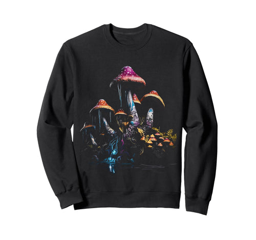 90S Grunge Mushroom Art Aesthetic Sweatshirt - Custom Art Print Men Women - T-Shirt, Sweatshirt, Hoodie