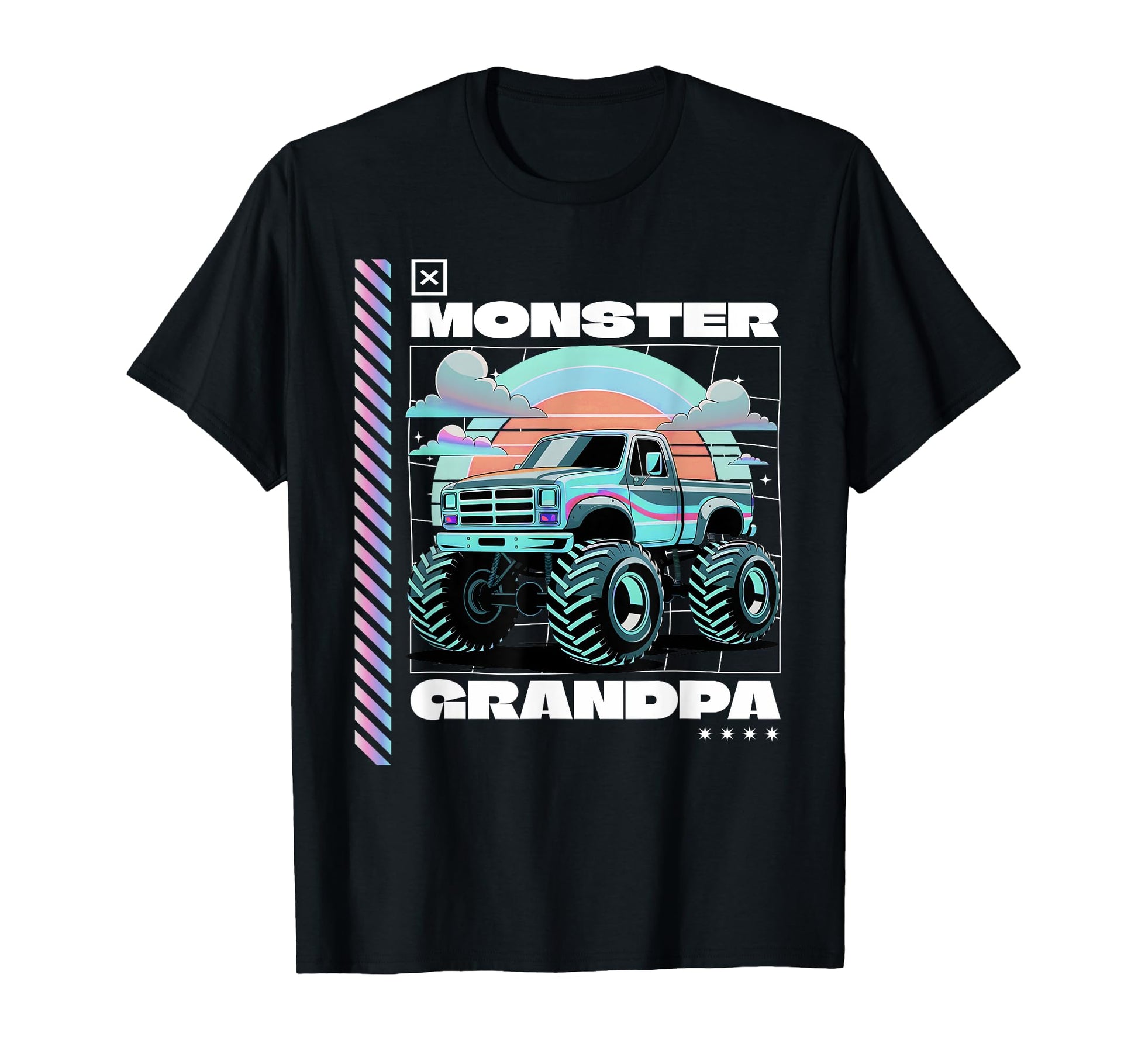 Monster Truck Grandpa Aesthetic T-Shirt - Fun Novelty Design for Adults - T-Shirt, Sweatshirt, Hoodie