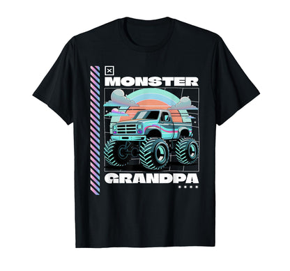 Monster Truck Grandpa Aesthetic T-Shirt - Fun Novelty Design for Adults - T-Shirt, Sweatshirt, Hoodie