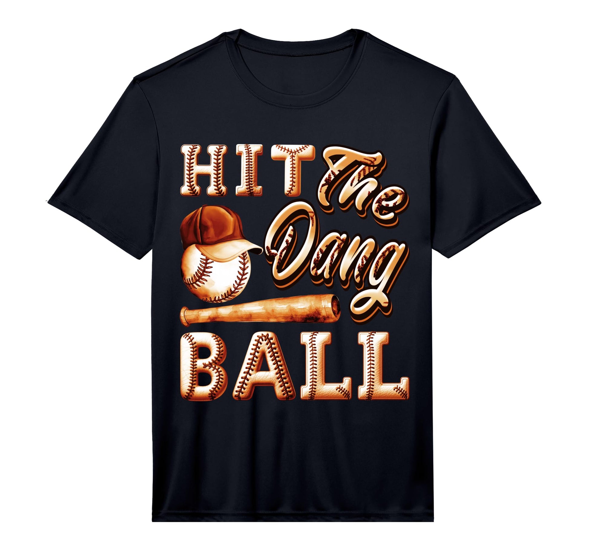 Mens Funny Baseball Hit Dang Ball T-Shirt - Fun Novelty Design Unisex - T-Shirt, Sweatshirt, Hoodie