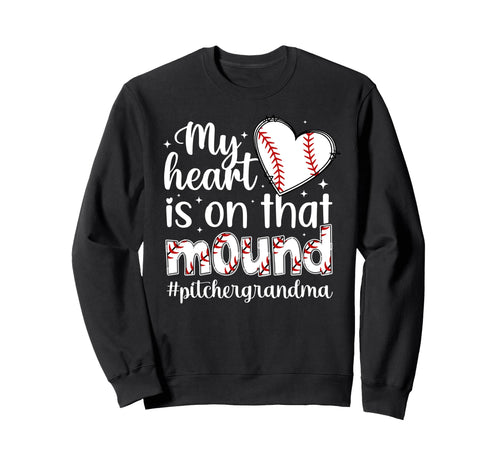 Proud Baseball Pitcher Grandma Sweatshirt - Aesthetic Graphic Unisex - T-Shirt, Sweatshirt, Hoodie